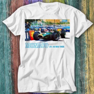 1968 Monaco Grand Prix Racing T-Shirt Top Tee 546