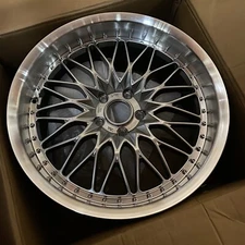 New 19” Squared Set Machined Lip VIP Tuner Wheels Rims 19x9.5 +35 (5x114.3)