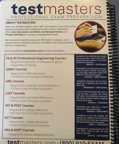 TestMasters Exam Prep PE-CBT Civil Engineering Course Manual Volumes 1,4,5,6,7 - Imagen 5 de 10
