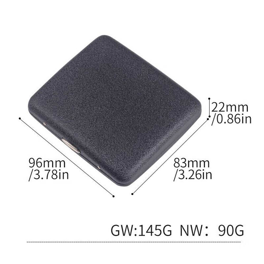 Sand Black Metal Cigarette Case Box Holder for 20 Regular Cigarettes Gifts  USA