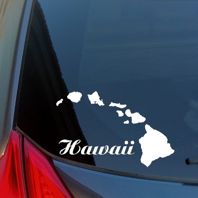 Hawaiian Islands Hawaii vinyl sticker decal Waikiki Oahu Maui Kauai