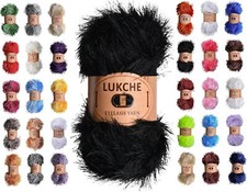 Eyelash Fun Fur Yarn Premium 100 Polyester 164 Yds 150 Mt , 3.53 Oz 100 Gr...