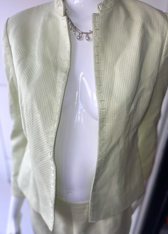 DE COLECCIÓN VALENTINO MISS V FALDA LIMÓN TRAJE TALLA TOP 42/8 FALDA 6 Foto 3 de 4