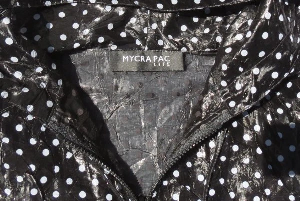 MYCRA PAC LITE США sz 1 S/M черный и белый горошек полный молнии с капюшоном куртки Топ - Изображение 4 из 4