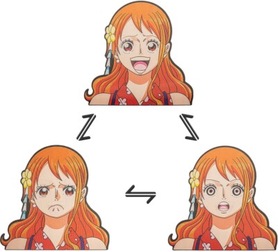 One Piece Nami Anime Decor Decal Sticker Peeker Cat Girl Wall Art 3D 5'' in