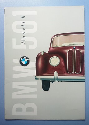 BMW 501 Brochure Technical Data 50s Years Automobile Oldtimer