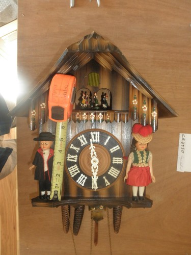 Cuckoo Clock German one of a kind SEE VIDEO Black Forest Chalet 1 Day CK2950 - Picture 2 of 11