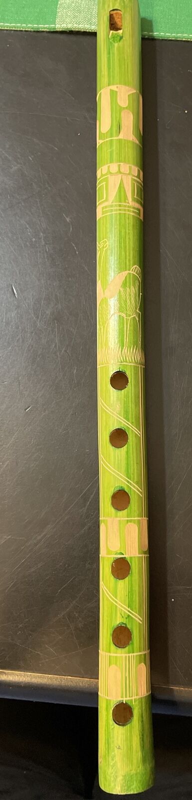 Handmade Natural Bamboo Flute Woodwind Musical Peru 15”