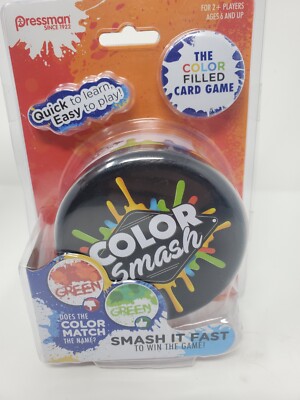 Color Smash Card Game Pressman Matching Memory Fun Kids Coordination Skills 