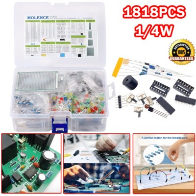 1818tlg Elektronik Bausatz LED Widerstands Kondensator&Transistor DIY Sortiment