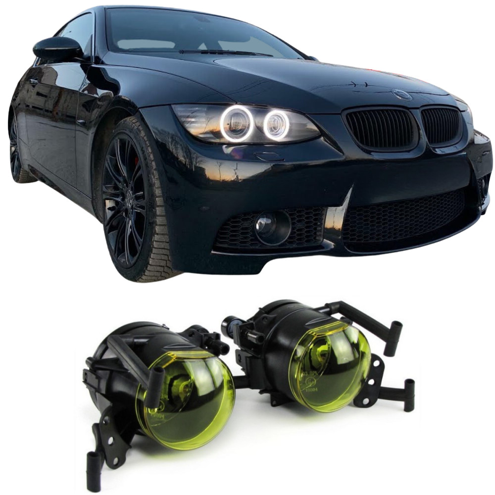 Antibrouillards HB4 jaune anti-éblouissement pour pare-choc look M3 BMW E92