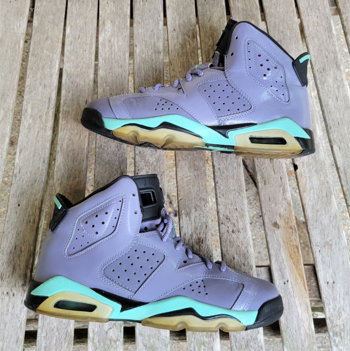 NIKE Air Jordan 6 Retro GG Iron Purple Sneakers 6Y Women's NIKE Air Jordan 6 Retro GG Iron Purple Sneakers 6Y Women's