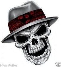GANGSTER SKULL STICKER BUMPER STICKER LAPTOP STICKER HELMET STICKER TOOL BOX