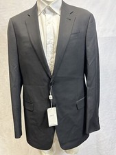 Armani Collezioni G Line Birdseye Black Jacket 2-Bt Sz US 40 L