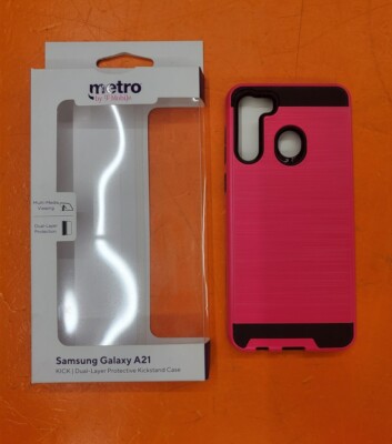 NEW Metro by T Mobile Samsung Galaxy A21 Protective Case-Pink