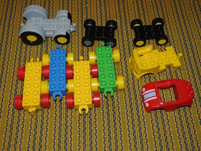 Lego DUPLO Car Cart Wheel Base Lot Tractor Train