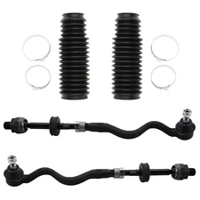 Lemforder 4pc Steering Tie Rod Assemblies & Rack Pinion Bellows Kit For BMW E36