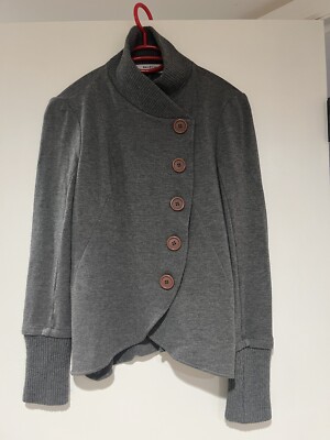 Bailey 44 Britto Jacket Ponte Knit Heathered Gray Button Down Women Size M