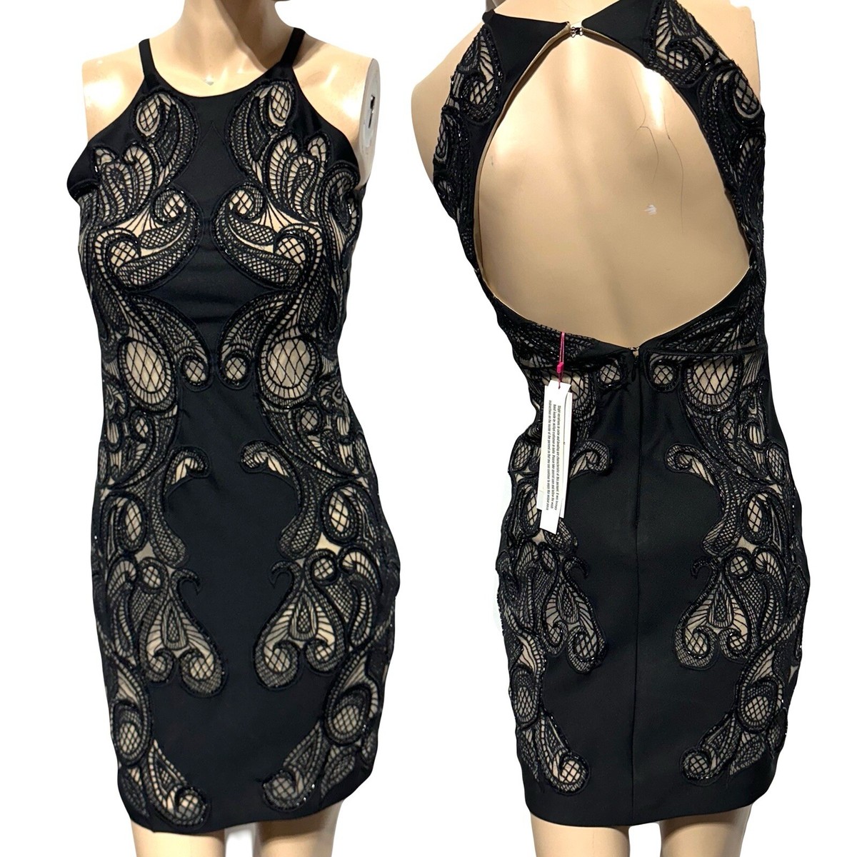 PARKER Beaded Lace Jaden Dress Black Nude Size S Cutout Back NWT $418 | eBay PARKER Beaded Lace Jaden Dress Black Nude Size S Cutout Back NWT $418 | eBay