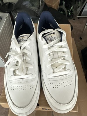 Reebok Club C 85 White Navy Mens Shoes Fashion Sneakers AR0457 New US Size 8