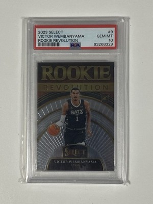 2023 Panini Select - VICTOR WEMBANYAMA - RC ''Rookie Revolution'' Spurs #9 PSA 10