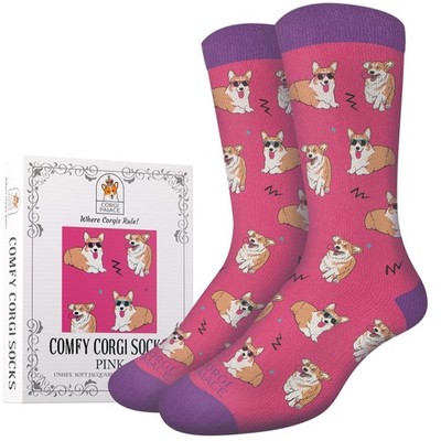 Comfy Corgi Socks, Cute Corgi Socks, Universal Fit, Super Fun Corgi Gifts for...