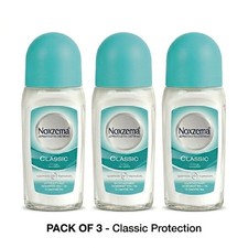 Noxzema Classic Desodorante Roll On 50ml Pack de 3 - 48h Protección Antimanchas Nuevo