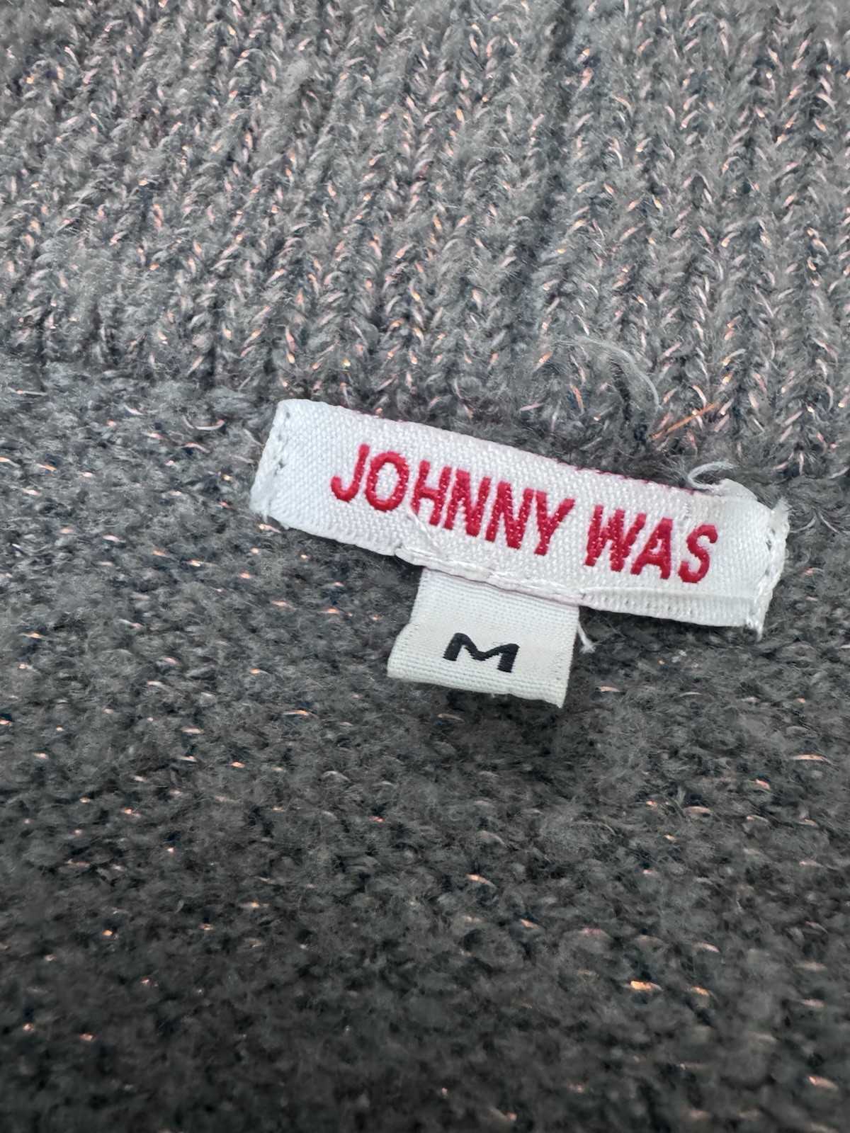 Johnny Was Cardigan Gray Gold Shimmer Women's Ope… - image 4