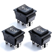 3Pcs DC12V Momentary Rocker Switch 6 Pin 3 Position DPDT Reverse Polarity Toggle