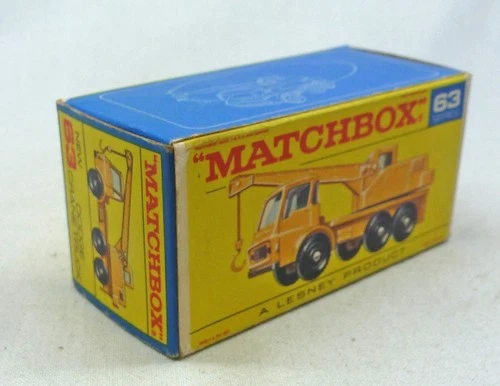Lesney Matchbox Toys MB63c Dodge Crane Truck ORIGINAL Empty F Type Box