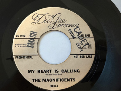 Northern Soul PROMO 45 - Magnificents ''My Heart Is Calling'' Dee Gee VG++ HEAR