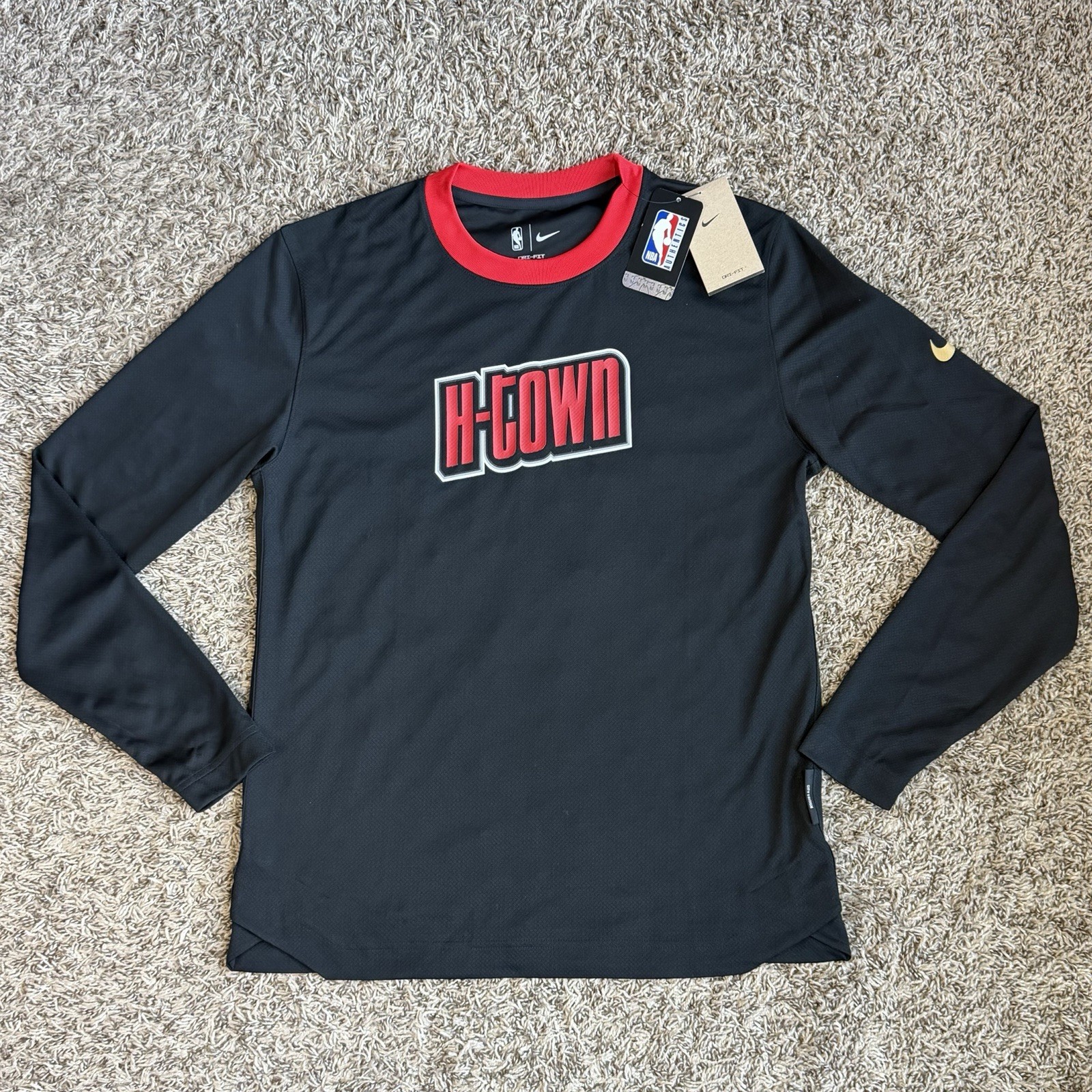 Nike Houston Rockets H-Town Player Issued City Edition Shooting Shirt Mens Small