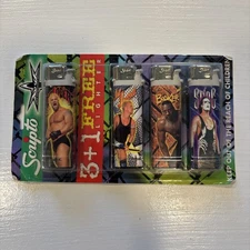 Scripto WCW Lighter 4 Pack - Goldberg, Jarrett, Booker T, Sting