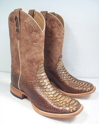 CODY JAMES MEN'S 10 D PYTHON WESTERN COWBOY BOOTS WIDE SQUARE TOE