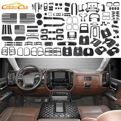 Interior Exterior Decor Cover Trim Full Kit For Chevy Silverado GMC Sierra 14-18