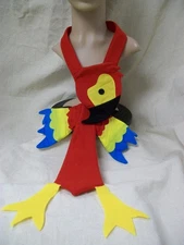Wacky Parrot Costume Neck Tie Parrothead Buffett Fan Party Fun Bird Necktie Joke