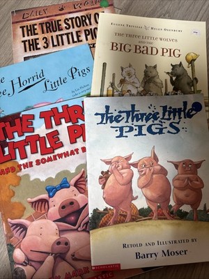 Lot Of 5 The Three Little Pigs Books Different Variations Unique Stories