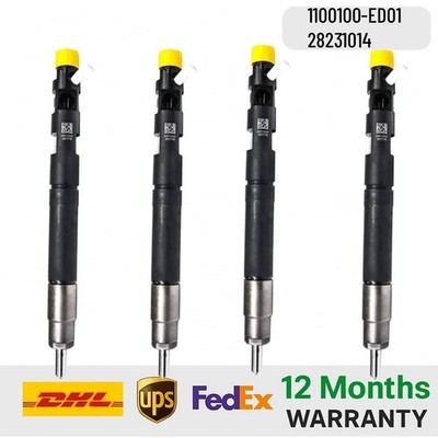 4X 1100100-ED01 28231014 Common Rail Diesel Fuel Injector for Great Wall Hover