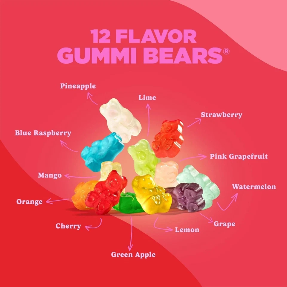 Albanese World's Best 12 Flavor Gummi Bears, 5 lb - frete grátis /estoque fresco - Imagem 3 de 4