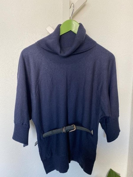 Women Armani Jeans Sweater Navy Wool 38 / M / 46 #8CCT
