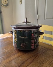 Crock-Pot SCR250-FALL 2.5qt Green Brown Stoneware Slow Cooker Tested Working