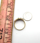 14K Yellow Gold Gemstone Band Ring Size 9 4.3 Gr [R401] — photo 5