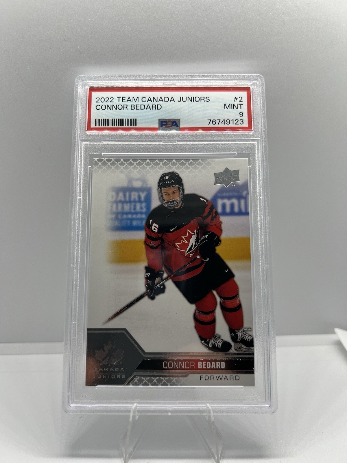 2022 Upper Deck Team Canada Juniors Connor Bedard 2 Canada PSA 9 MINT