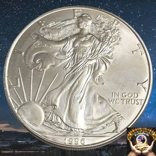 1996 $1 Silver American Eagle, LOWEST MINTAGE of Series, Brilliant Uncirculated