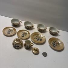 Vintage Japan Lusterware Miniature Tea Party Set Mini 4 Settings 12 Pieces No