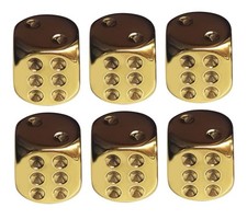 6pc Gold Acrylic Dice Set For Board Games, D&...