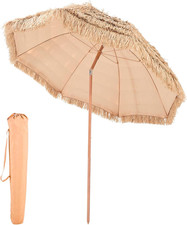 Tiki, Thatched Patio Umbrella with Tilt, Hawaiian Style Beach Parasol with Durab