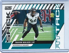 2025 Panini Score Travon Walker Sack Attack Insert Card 🏈Jacksonville Jaguars🏈