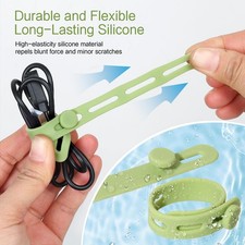 24 Pack Reusable Silicone Cable Ties Adjustable Cord Organizer