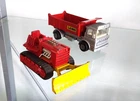 Vintage Matchbox Lesney Superkings K23 Super Bulldozer + K37 Leyland Tipper x 2